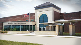 Architectural Artist Rendering, New Marshall Middle School, Marshall, TX